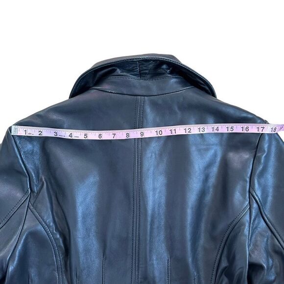 Pelle Studio~  Black Long Leather Jacket ~ Fully Lined ~ size XL~smooth leather - Picture 10 of 16